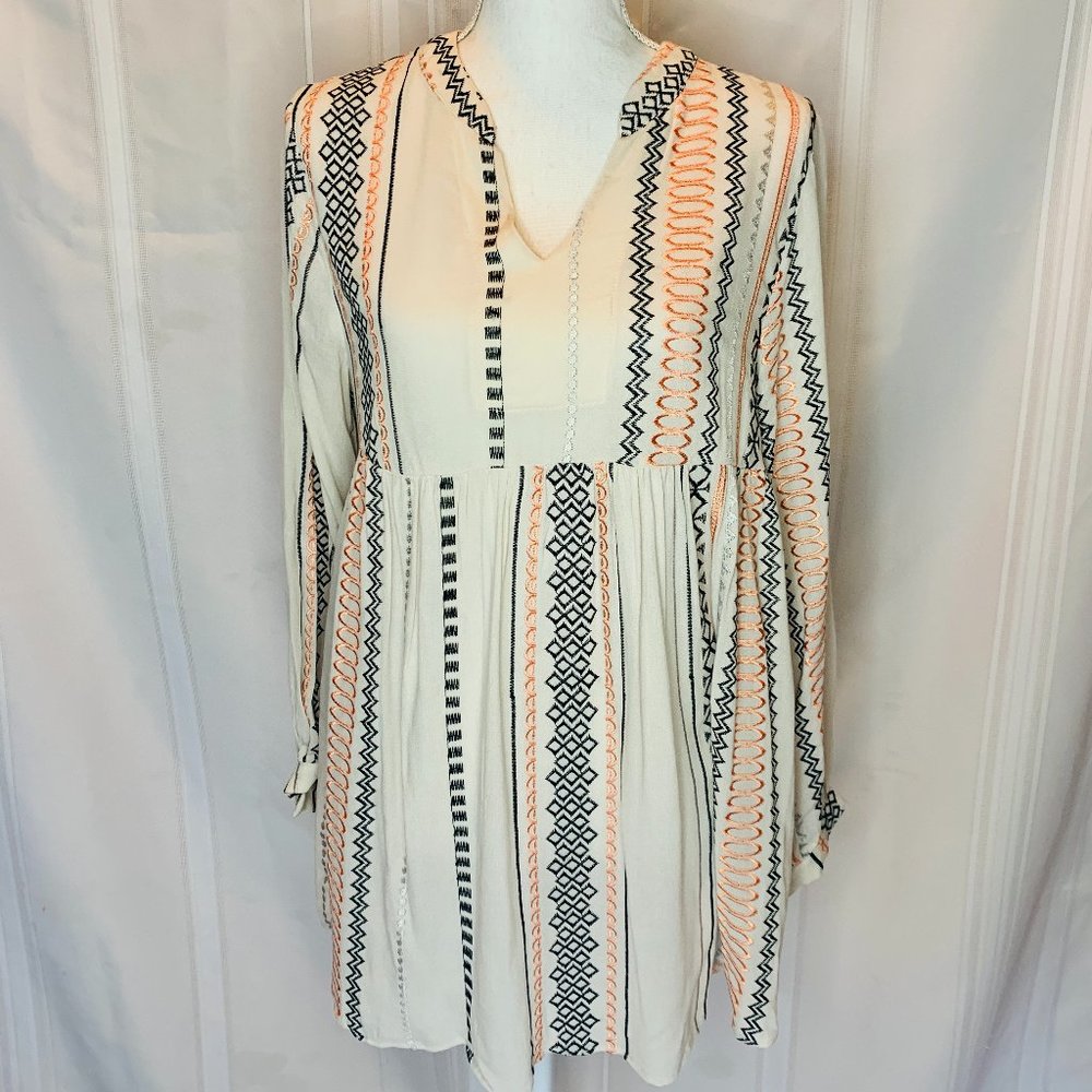 NWT Tunic/Dress with embroidery boutique L
